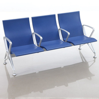 Chaises de réception d'hôpital, bancs d'attente d'aéroport, banc public 3 places de haute qualité avec rembourrage en mousse PU, sièges d'attente