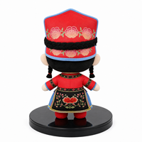 Maßgefertigtes Chinesisches Ethnisches Plüsch-Puppenkostüm mit Blumenstickerei, Komplettes Outfit-Set für Charakter-Stofftier-Maskottchen, Verziertes Verkleidungs-Set