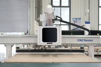 Machine de découpe CNC 2128 ATC à chargement/déchargement automatique avec magazine d'outils linéaire pour le nesting de panneaux de bois pour la fabrication de meubles