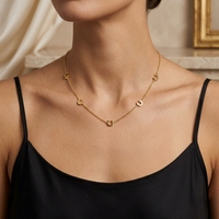Collier pendentif lettre U minimaliste : Acier inoxydable plaqué or, argent, tendance pour femmes, à porter au quotidien, pour les anniversaires et les fêtes