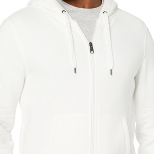 Sweat à capuche blanc en coton coupe classique pour homme, personnalisable ODM, simple et respirant pour les sports de plein air, grandes tailles, automne - Product Image 3