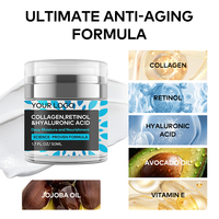 Crema Hidratante Antiedad con Ácido Hialurónico, Aclara, Reduce Líneas Finas, Levanta los Contornos, Reafirma la Piel Flácida, Nocturna para Piel Madura, 50g