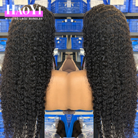 Perruques bouclées brésiliennes 100 % naturelles, cheveux humains vierges Remy non traités, avec dentelle frontale HD 13x4, pour la vente en gros