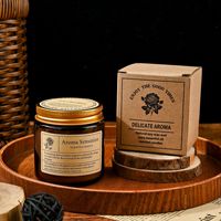 Grande boîte de couvercle de bougie votive d'aromathérapie de marque privée faite à la main, parfumée noire, barres de cire de soja de Pâques écologiques