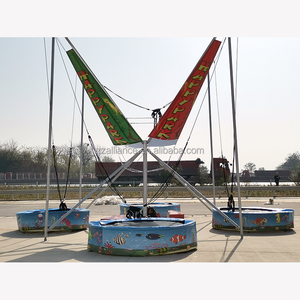 4 persone all'aperto <span class=keywords><strong>bungee</strong></span> <span class=keywords><strong>jumping</strong></span> 8x8x7m grande trampolino per la vendita - Product Image 2