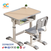 Fournisseur de Confiance : Bureau et Chaise d'Étude Ajustables avec Plateau en Panneau Effet Bois, Chaises et Tables Scolaires pour Projets Scolaires OEM ODM
