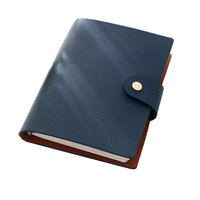 Journal de voyage vintage en cuir rechargeable avec boucle à pression, agenda en cuir de vachette multicolore pour les voyages, les affaires ou comme cadeau