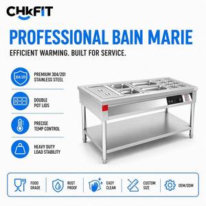 Scaldavivande Elettrico Commerciale CFT Certificato CE RoHS, Tavolo a Vapore per Ristoranti e Buffet, Attrezzatura in Acciaio Inox 201 304 - Product Image 1