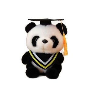 Peluche chat noir et blanc pour étudiants, rembourrée en coton PP, cadeau unisexe avec logo personnalisé, cadeaux de fin d'année - Product Image 6