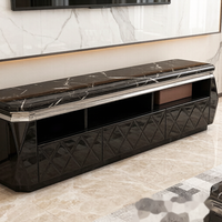 Ensemble de Meubles de Salon Fabricant Miroir Noir Blanc Table Basse Marbre Meuble TV Mobilier Maison Carton Moderne Chine