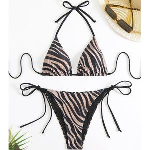 Conjunto de Bikini de 2 Piezas de Diseño de Lujo al por Mayor 2025, Cintura Alta, Control de Abdomen, Push-Up, Diseño Personalizado, Bikini Cheeky para Mujeres Maduras - Product Image 1