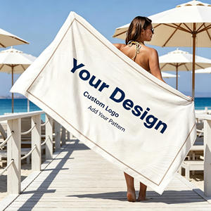 Serviette de plage en microfibre personnalisée, cadeau promotionnel - Product Image 1