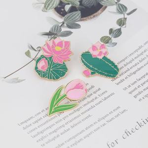 Imalatı özel emaye pimleri çiçekler Pin De Metal sevimli komik yaka iğneler - Product Image 3