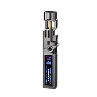Briquet torche électronique en métal personnalisé, coupe-vent, à arc, portable, rechargeable USB, pour soudage, flamme bleue 1300°C
