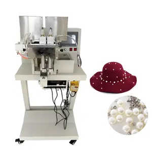 Automatic Pearl Bead Punching Fabric Clothing Setting Machine Pearl Attaching Machine