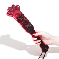 Erwachsenen-Spielzeug SM-Werkzeuge Temperaturempfindliche Katzenpfote XOXO Sound-Slap Sklaventraining Peitsche Leder-Slap-Spielzeug Peitsche SM-Produkt