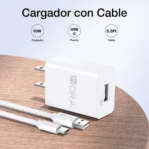 Confezione Combo da 200 Pezzi (GAR080) Caricabatterie da Parete Tipo C Ricarica Rapida 1 Ora 5 Neri + 5 Bianchi Corrente di Ingresso 0.5A 5V/1A Corto - Product Image 2