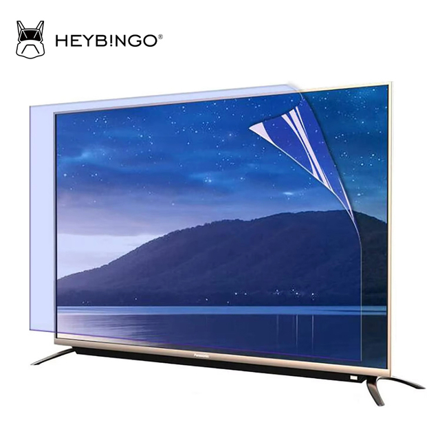 Soft pet anti glare eye protection for tv 65 inch anti blue light tv screen protector matte surface anti scratch protective film