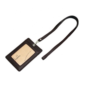 Boshiho Braided Neck Strap with <b>Key</b> <b>Chain</b> <b>Key</b> Ring Lanyard with Name ID Card <b>Leather</b> Badge Holder - Product Image 1