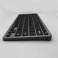 Keyboard BT-305, tanpa kabel Mini Super ramping dapat diisi ulang Multimedia kantor untuk PC Laptop Macbook desain gunting portabel