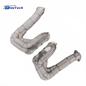 Colector de escape de alto rendimiento para Porsche 981 GTS Boxster S Cayman S 3.4L, acero inoxidable 304 con escudo térmico - Product Image 3