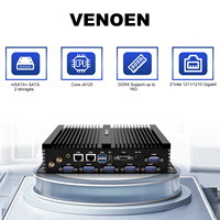 VENOEN Mini PC Industri Core I5 4200U 2*RJ45 2.5G Lan HD+VGA Win10 Ubuntu 6*RS232 6*USB Mendukung Modul 3G/4G