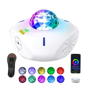 Lámpara de Noche LED Inteligente con Proyector de Estrellas, Luz Triangular RGB con Wifi, Lámpara de Noche para Bebés y Niños, Enchufable, con Aplicación Tuya - Product Image 1