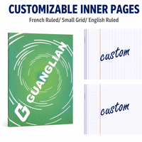 Cahier d'exercices scolaire agrafé, ligné anglais, couverture en carton blanc, pour usage quotidien des étudiants - Fournisseur