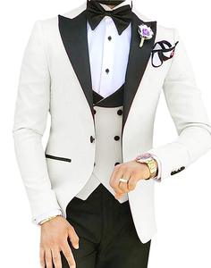 <span class=keywords><strong>Costume</strong></span> <span class=keywords><strong>Rose</strong></span> Blanc Revers Royal pour <span class=keywords><strong>Homme</strong></span>, Gilet Croisé <span class=keywords><strong>Rose</strong></span> Mariage, Sur Mesure, 3 Pièces WPY019 - Product Image 6