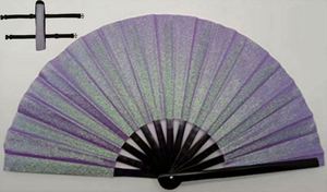 พัดมือทำจากผ้าไผ่สีดำขนาด 13 นิ้ว (33 ซม.) ลายเพ้นท์ ขายดี เป็นของขวัญทางธุรกิจ ขายส่ง - Product Image 4