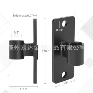 Bisagras de puerta negras para montaje en pared, 16 mm, hierro cincado, industriales, de alta resistencia, para puertas de madera y vallas. - Product Image 4