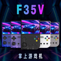 Nouvelles consoles de jeux portables F35V Mini, écran de 3,5 pouces, machine de jeu vidéo open source, batterie de 4000 mAh, lecteur de jeux