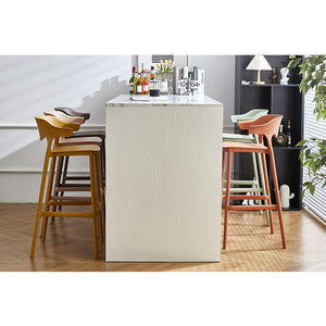 Plastic Bar Chair High <strong>Stools</strong> <strong>for</strong> Home Hotel Outdoor <strong>Garden</strong> Chairs with Backrest Durable Stackable Restaurant Cafe Chair - Product Image 3