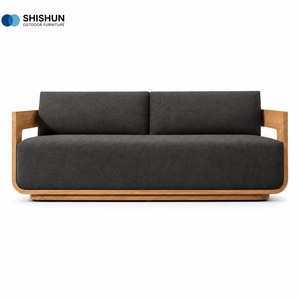 Modern Luxury Teak Wood Outdoor Set with Waterproof <b>Cushions</b> for Villa Patio <b>Garden</b> Courtyard & Hotel Use Ss-huaijin-teak - Product Image 2