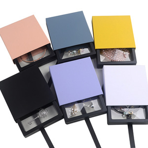 New Arrival Transparent Earrings Necklace Storage PE Box Dust Proof Suspension Jewelry Drawer Box