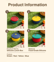 Boîtes de conservation alimentaire en silicone avec couvercles, boîte à lunch réutilisable empilable sans BPA, compatible lave-vaisselle, micro-ondes et congélateur