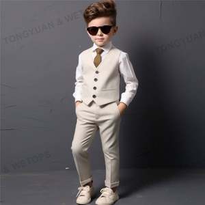 Vêtements personnalisés 2025 printemps automne mode Gentleman enfants vêtements nouveau costume blanc garçon gilet costume <span class=keywords><strong>grossiste</strong></span> - Product Image 6