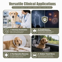 Hoodie anti-stress réglable pour animaux de compagnie, respirant et léger en polyester, pour réduire l'anxiété des chiens lors des feux d'artifice