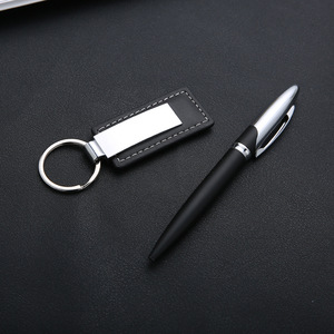 Ensemble de gadgets cadeaux, articles personnalisés porte-clés en cuir et stylo cadeau pour cadeaux promotionnels - Product Image 2