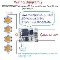 DC-DC multifonction Buck Constant Current Driver DC 3.3-30V 200MA/300/450/700/900MA LED Dimmer PWM Controller Module LD3190SB