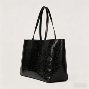 OEM ODM Custom Two Open Embroidery Waterproof PU Leather Tote Bags High Quality Shoulder Bags for Women Brand Wholesale - Product Image 5