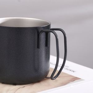 แก้วกาแฟสแตนเลสสองชั้น ขนาด 13 ออนซ์ ดีไซน์ใหม่ ทันสมัย พร้อมหูจับ เก็บอุณหภูมิได้ - Product Image 2
