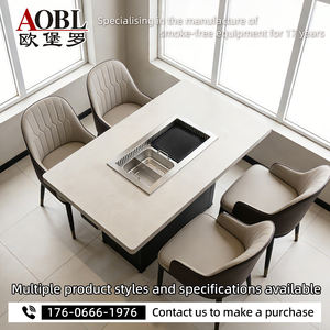 AOBL Groothandel Rookloze Indoor Koreaanse <span class=keywords><strong>BBQ</strong></span> <span class=keywords><strong>Hot</strong></span> <span class=keywords><strong>Pot</strong></span> Tafel Commerciële Elektrische Eettafel - Product Image 2