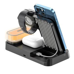 Station de charge sans fil rapide 3 en 1 15W avec réveil intelligent pour iPhone, pour <span class=keywords><strong>Samsung</strong></span> - Product Image 2