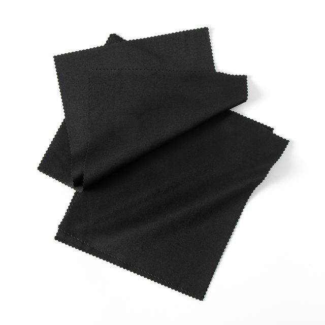 Logo Printed Microfiber Lens Cleaning Cloth Black Glasses Cleaning Cloth