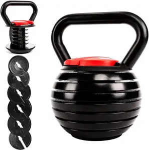 Set di piastre per Kettlebell in ghisa impugnatura portatile 40/20lb Kettlebell regolabile