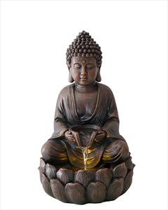 <span class=keywords><strong>Fontaine</strong></span> d'eau de jardin <span class=keywords><strong>Bouddha</strong></span> en résine avec éclairage LED <span class=keywords><strong>solaire</strong></span>, installation facile - Product Image 1