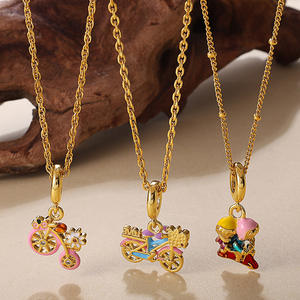 Cute Versatile Heavy Industry Design <strong>Necklace</strong> New Vintage Style Dripping Oil DIY Girls <strong>Fox</strong> Pendant <strong>Necklace</strong> - Product Image 2