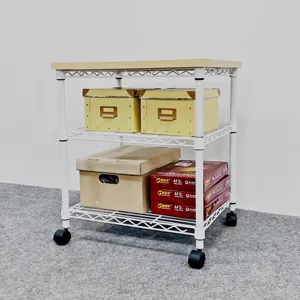 The Sturdy 3 Tier Powder Coating Chrome MDF Toping Shelving Functional Multipurpose Storage Unit Solution