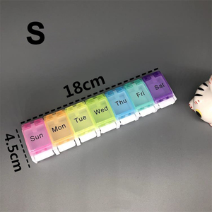 Nhỏ 7 ngày & 4 lần <span class=keywords><strong>Pill</strong></span> Organizer nhựa <span class=keywords><strong>Pill</strong></span> Box cho an toàn <span class=keywords><strong>Pill</strong></span> lưu trữ trên đường đi 4 trường hợp nhựa Fancy y học trường hợp - Product Image 5